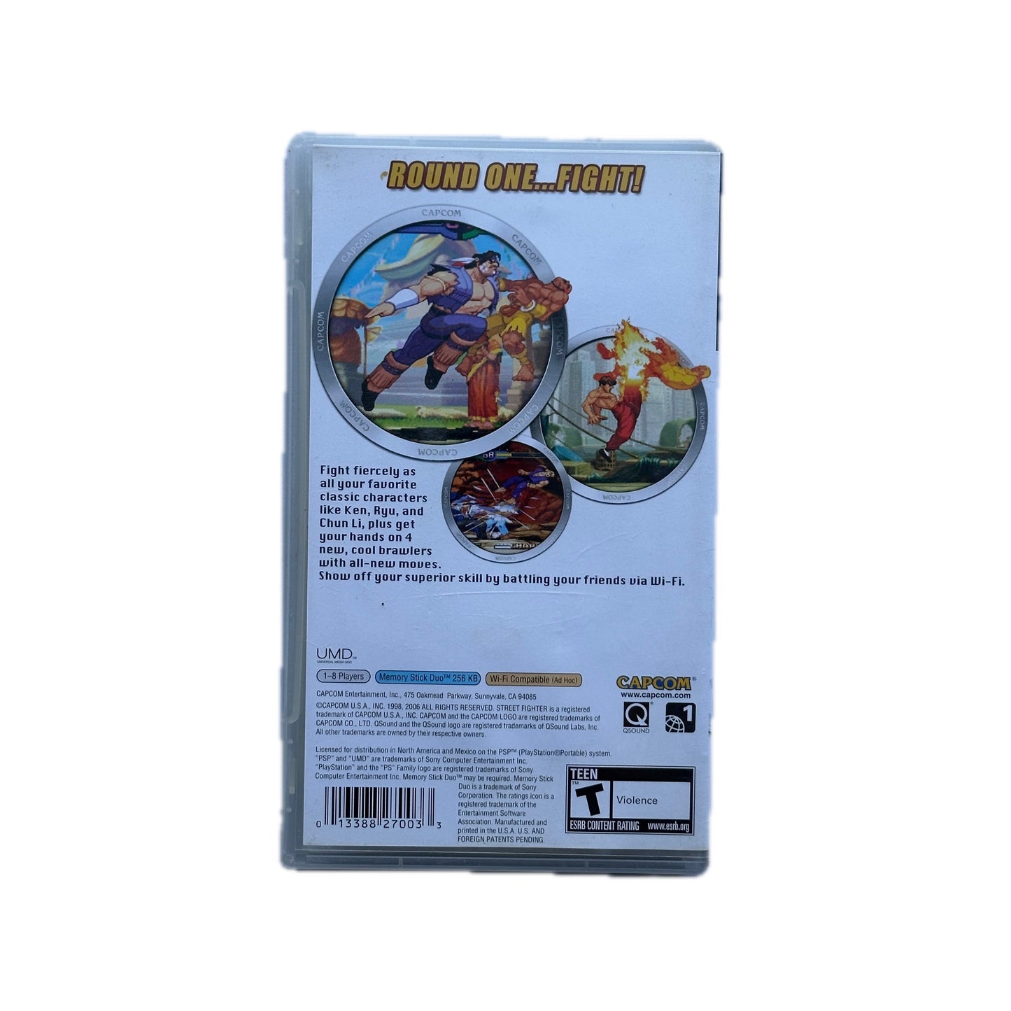Video game case with character illustrations on a white background