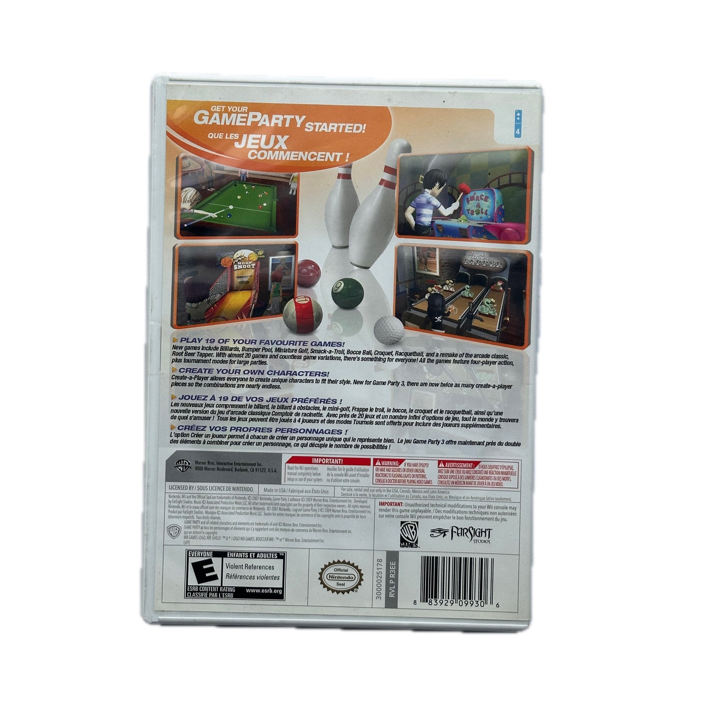 Game Party 3 Nintendo Wii Complete in Box