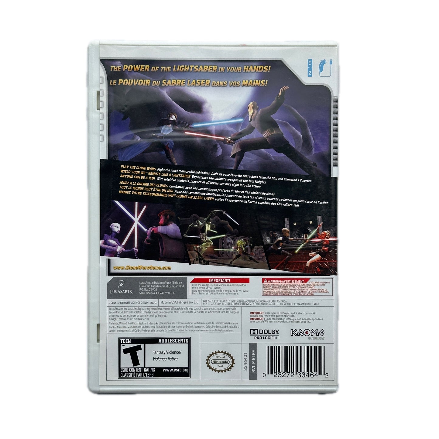 Star Wars Clone Wars Lightsaber Duels Nintendo Wii Complete in Box