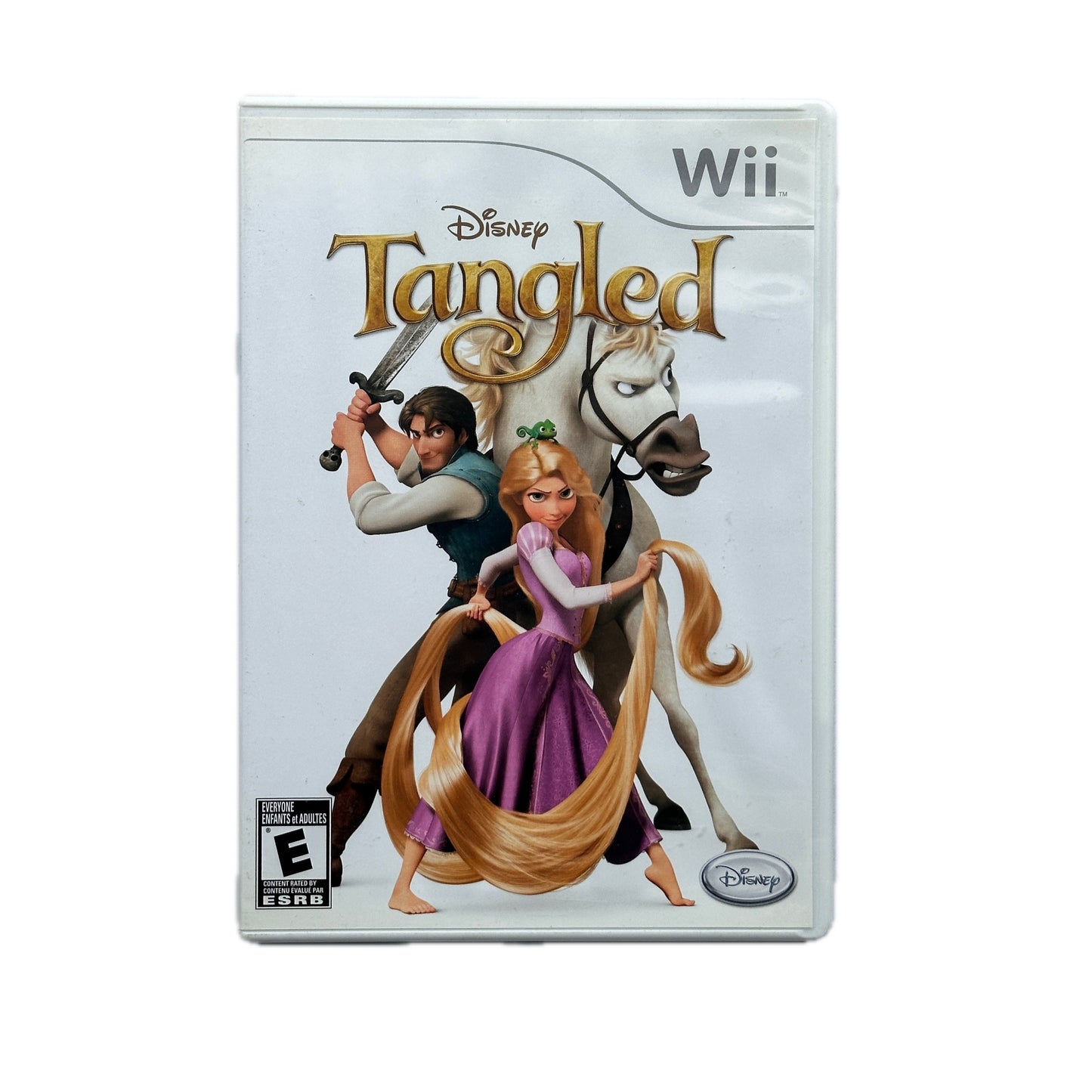 Disney Tangled game for Wii with characters on a white background
