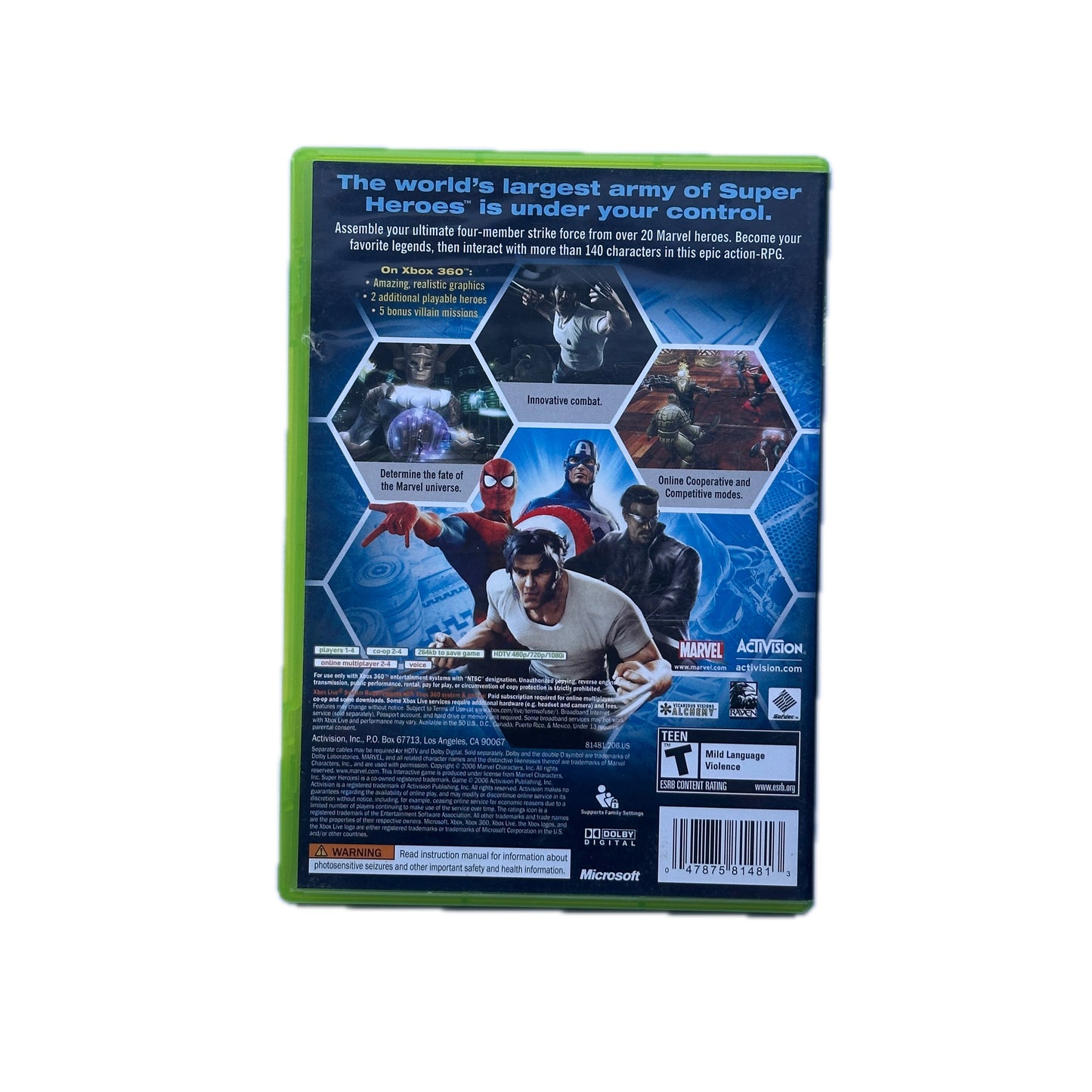 Marvel Ultimate Alliance Xbox 360 Complete in Box