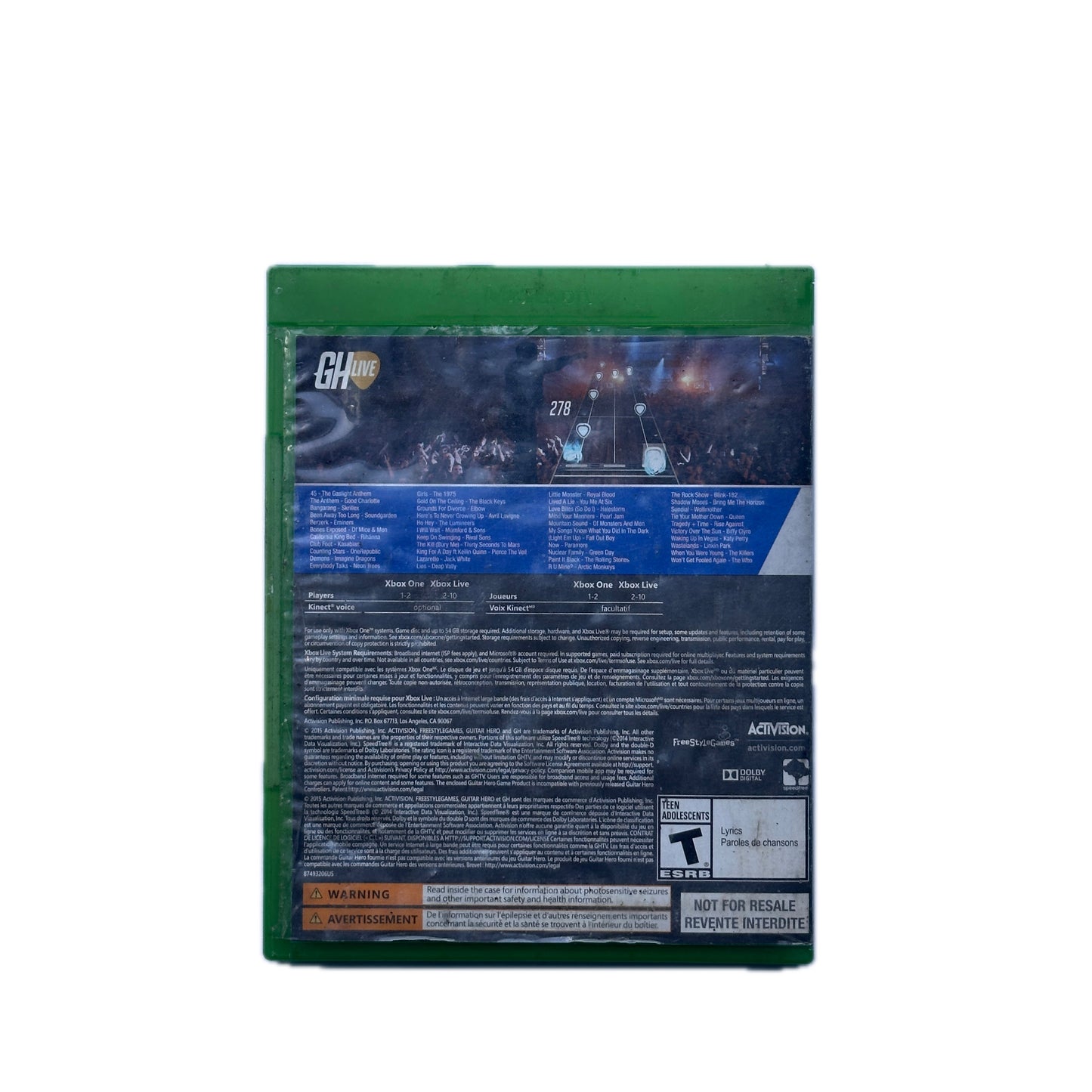 Guitar Hero Live Xbox One Complete in Box