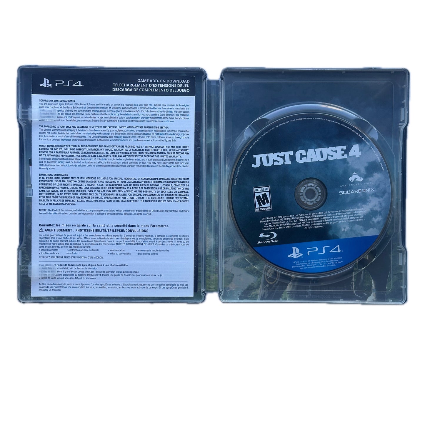 Just Cause 4 Steelbook Playstation 4 PS4 Complete in Box