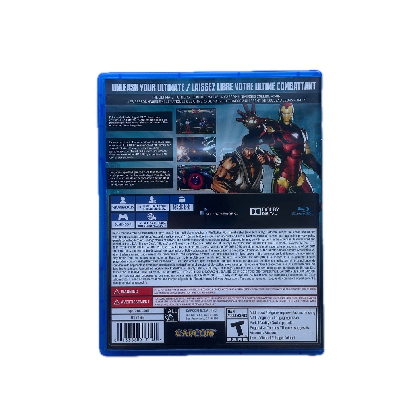 Ultimate Marvel VS Capcom 3 Playstation 4 PS4 Complete in Box