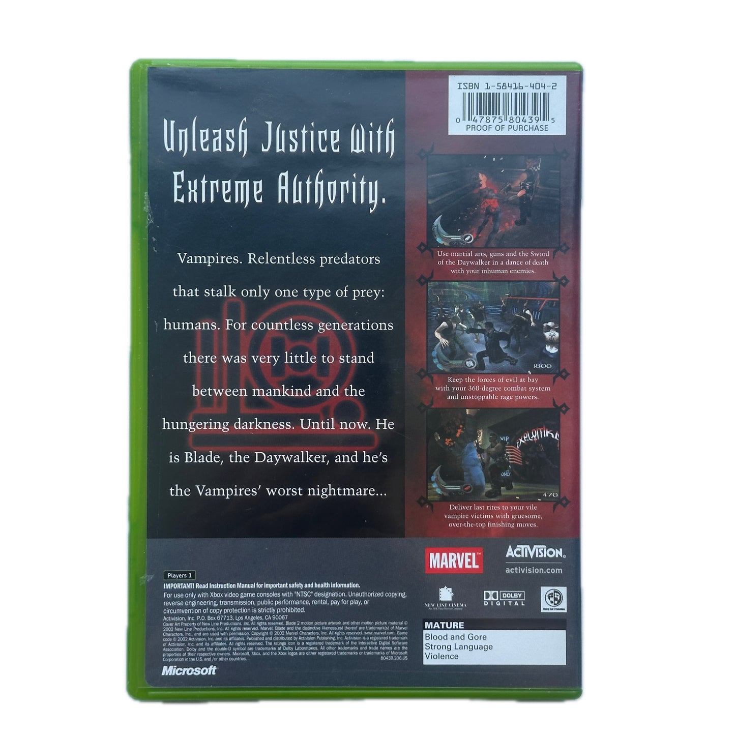 Blade II Xbox Complete in Box