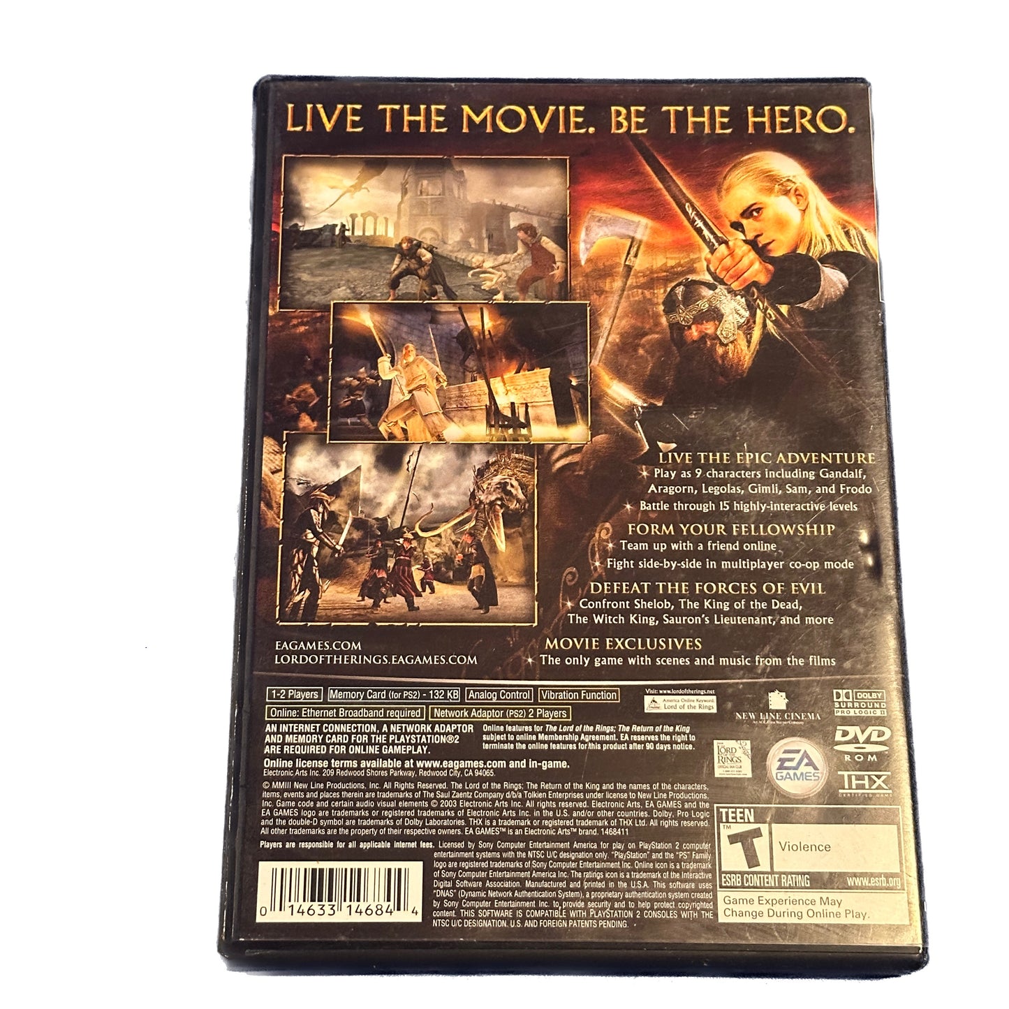 Gameplay Lord Of The Rings Return Of The King Playstation Lord Of