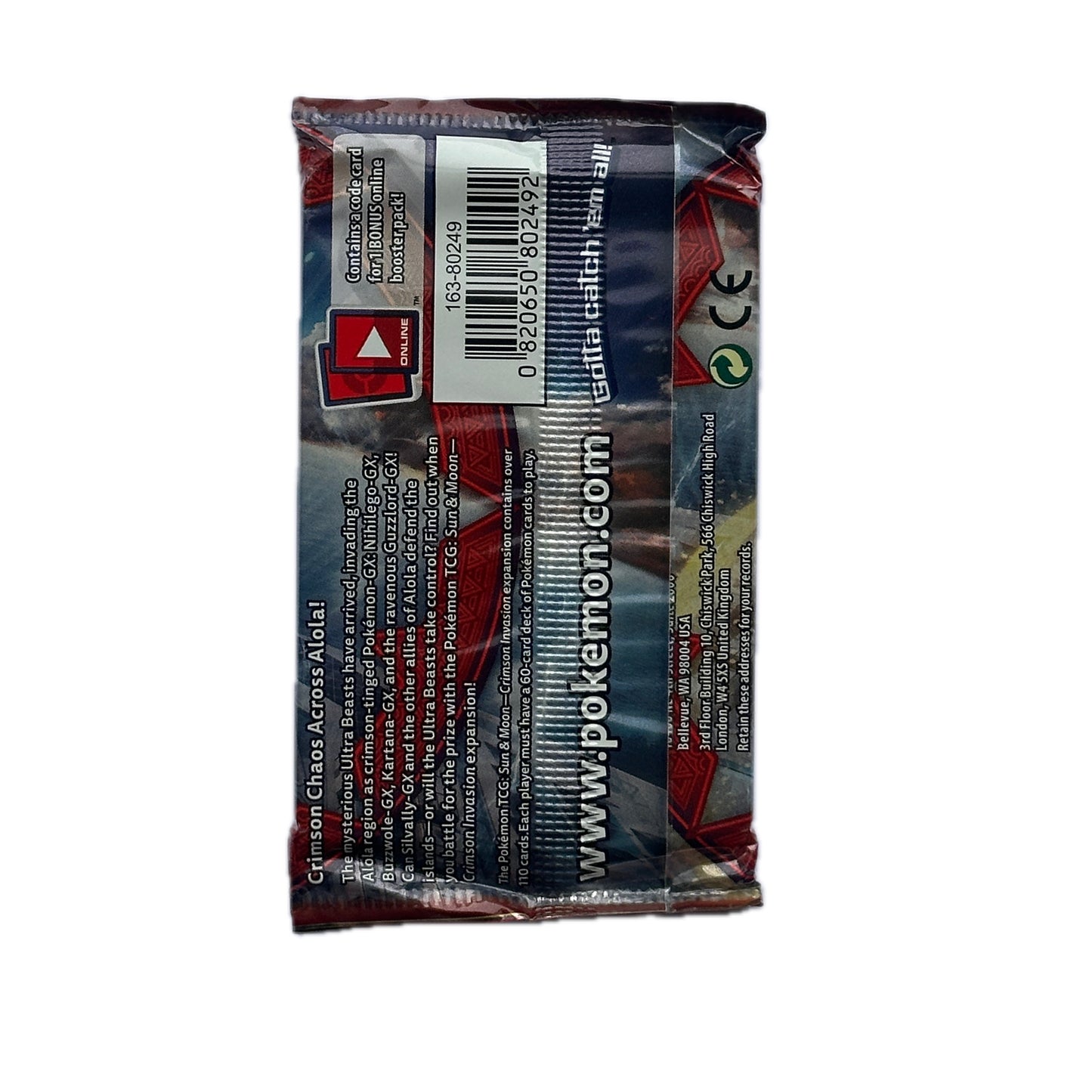 Pokémon Sun & Moon Crimson Invasion Booster Pack Guzzlord GX Artwork