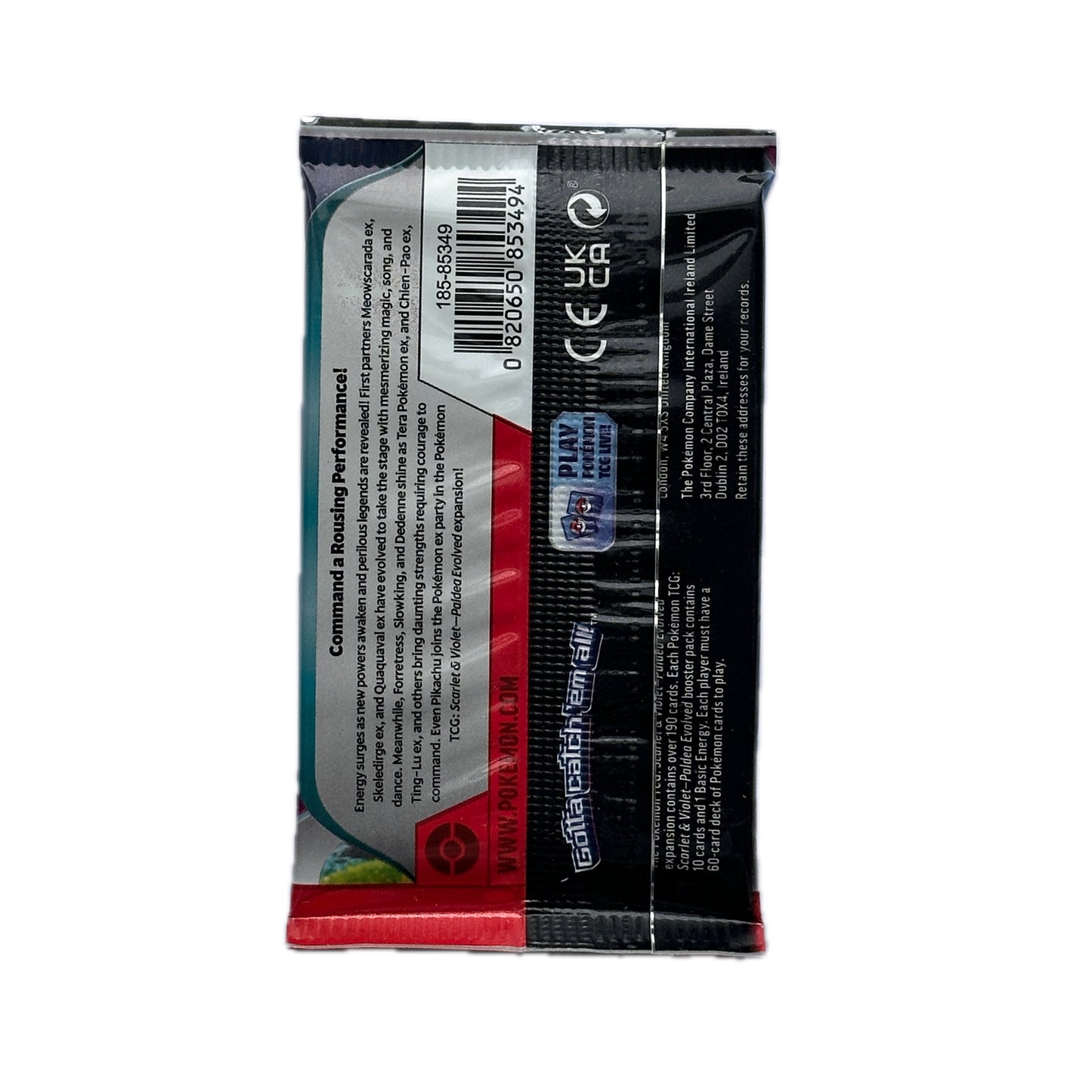 Pokémon Scarlet & Violet Paldea Evolved Pack Quaquaval EX Artwork