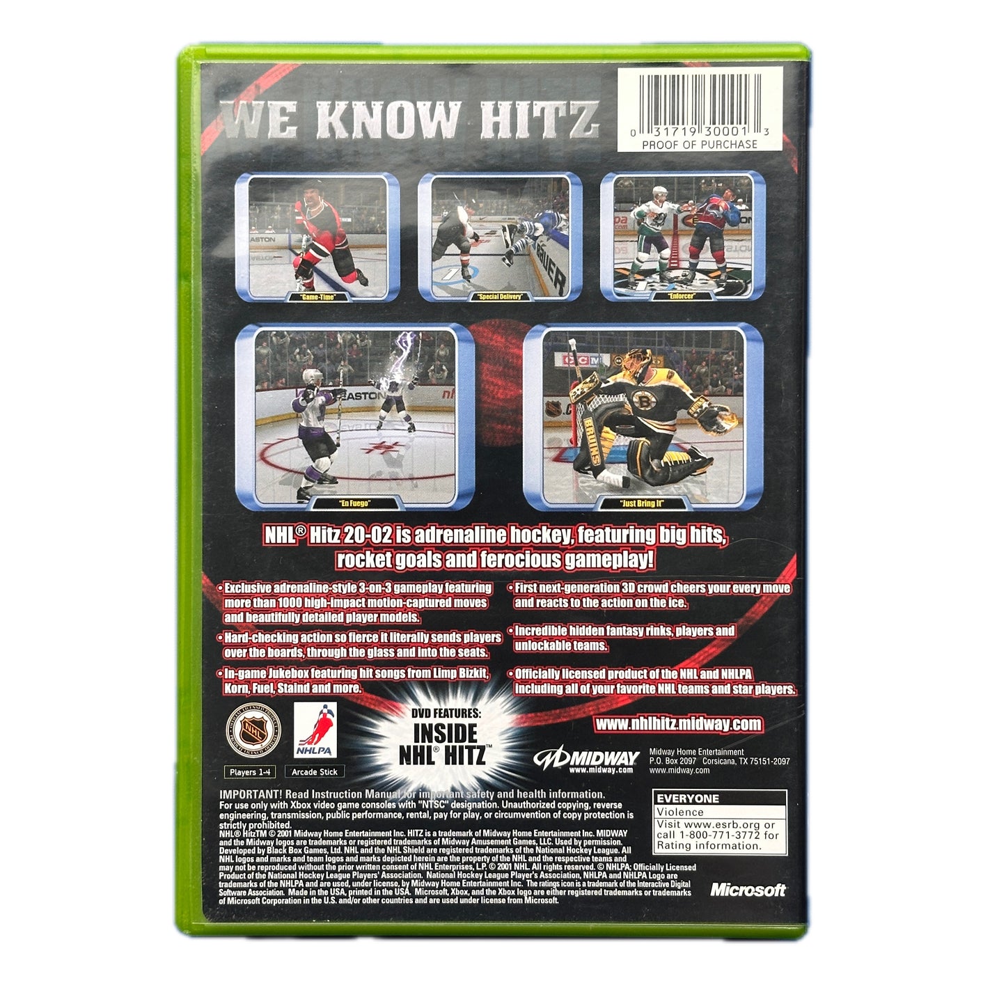 NHL Hitz 2002 Xbox in Box