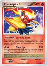 Infernape LV.X Cosmos Holo 121/130 Pokémon Diamond & Pearl Raw