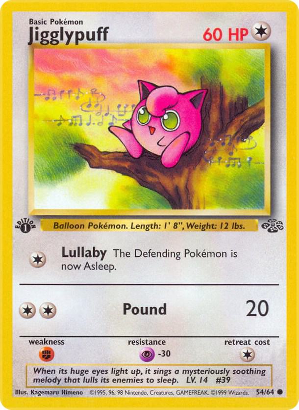 Jigglypuff 54/64 Pokémon Jungle Raw