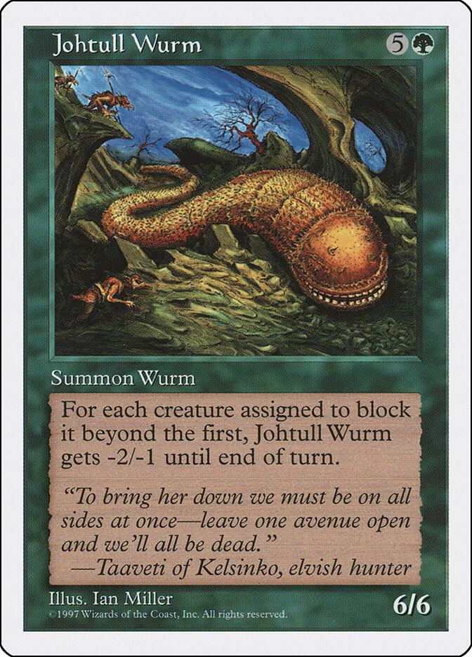 Johtull Wurm Magic The Gathering  5th Edition Raw
