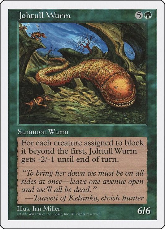 Johtull Wurm Magic The Gathering  5th Edition Raw