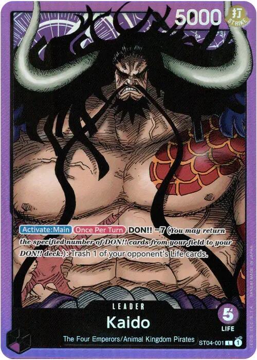 Kaido Leader ST04-001 Starter Deck Animal Kingdom Pirates ONE PIECE! Raw