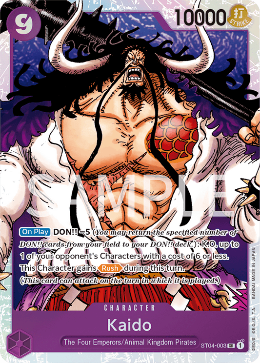 Kaido SR ST04-003 Starter Deck Animal Kingdom Pirates ONE PIECE! Raw