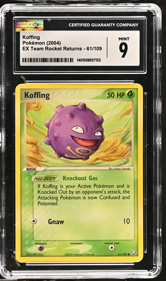 Koffing 61/109 Pokémon Team Rocket Returns CGC Graded