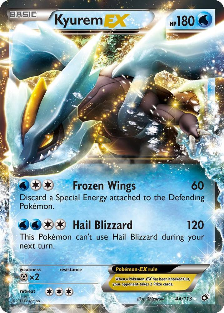 Kyurem EX 44/113 Pokémon Black & White Legendary Treasures Raw