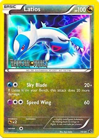 Latios Holo Stamped 10/20 Pokémon Dragons Vault Raw
