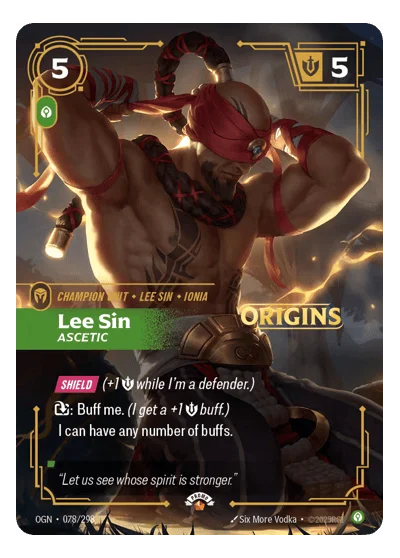 Lee Sin 078/298 Stamped Foil Promo League of Legends Riftbound Origins Raw