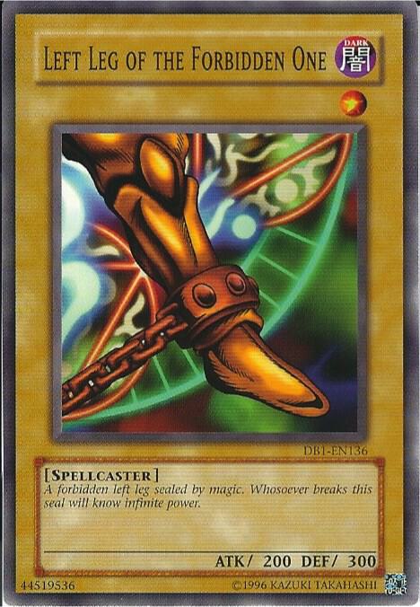 Left Leg of The Forbidden One DB1-EN136 Yu-Gi-Oh! Dark Beginning 1 Raw