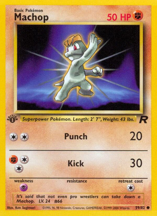 Machop 59/82 Pokémon Team Rocket Raw