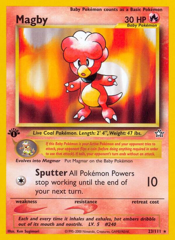 Magby Pokémon Neo Genesis Raw