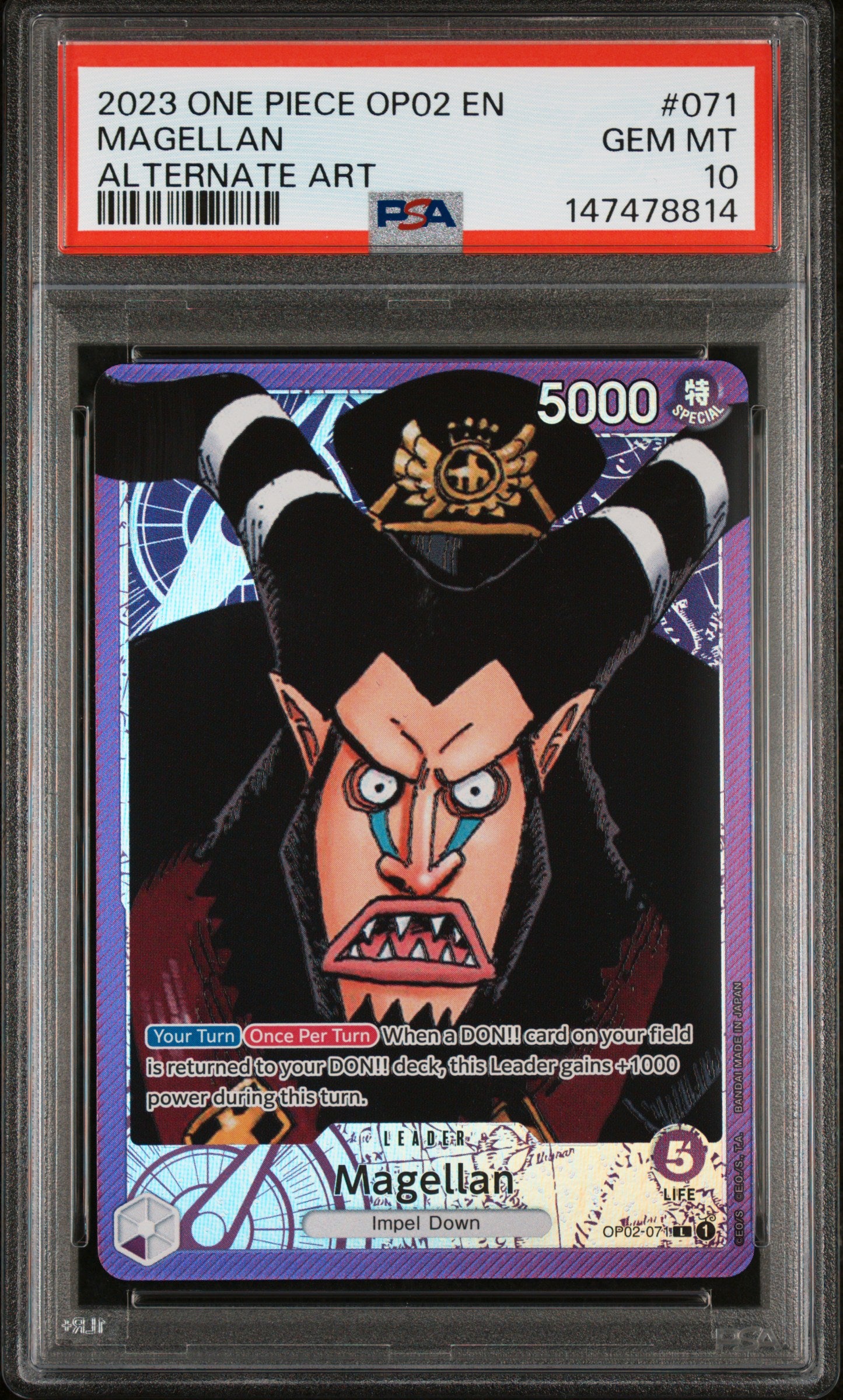 Magellan L AA OP02-071 Paramount War ONE PIECE! PSA Graded