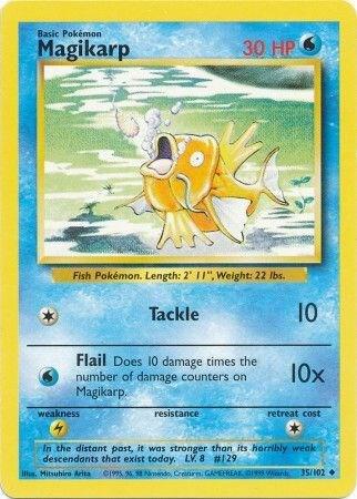 Magikarp 035/102 Pokémon Base Set Unlimited Raw