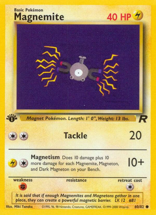 Magnemite 60/82 Pokémon Team Rocket Raw
