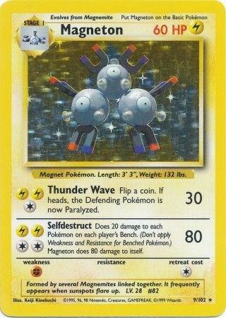 Magneton Holo 9/102 Pokémon Base Set Unlimited
