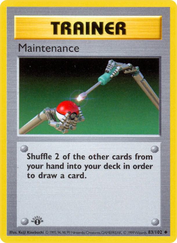 Maintenance 83/102 Pokémon Base Set Shadowless Raw