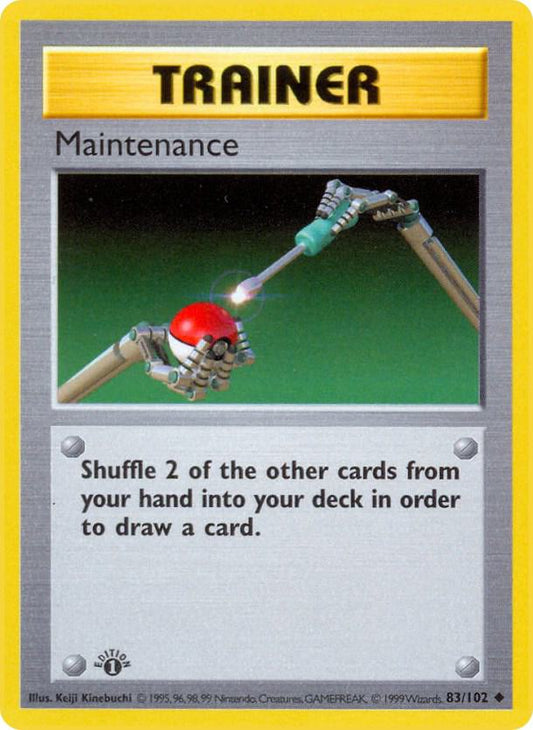 Maintenance 83/102 Pokémon Base Set Shadowless Raw