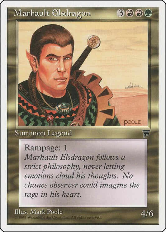 Marhault Elsdragon Magic The Gathering Legends 4th Edition Raw