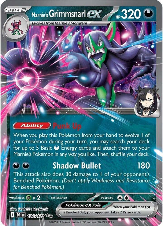 Marnie's Grimmsnarl EX 136/182 Pokémon Scarlet & Violet Destined Rivals