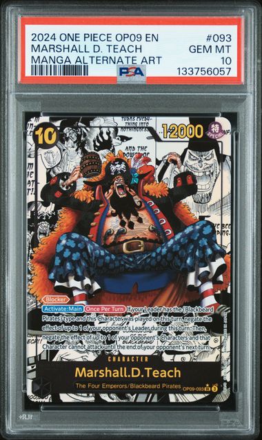 Marshal.D.Teach Manga Alt Art OP09-093 Emperors in The New World PSA Graded