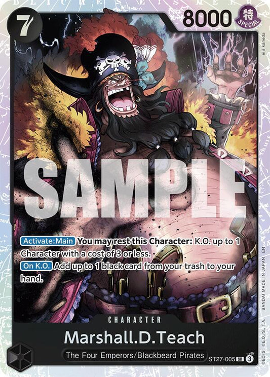 Marshall.D.Teach SR ST27-005 Starter Deck Black Marshall.D.Teach ONE PIECE! Raw