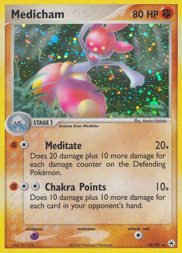 Medicham 10/101 Cosmos Holo Pokémon EX Hidden Legends Raw