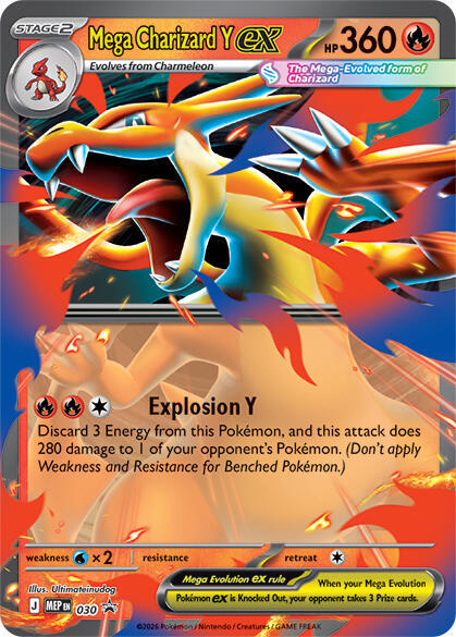 Mega Charizard Y EX MEP030 Pokémon Mega Evolution Promo Raw