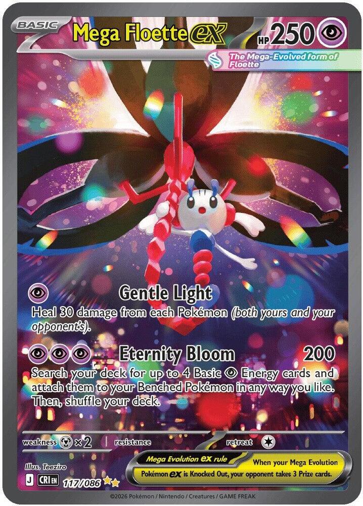 Mega Floette EX 117/086 Pokémon Mega Evolutions Chaos Rising  Raw