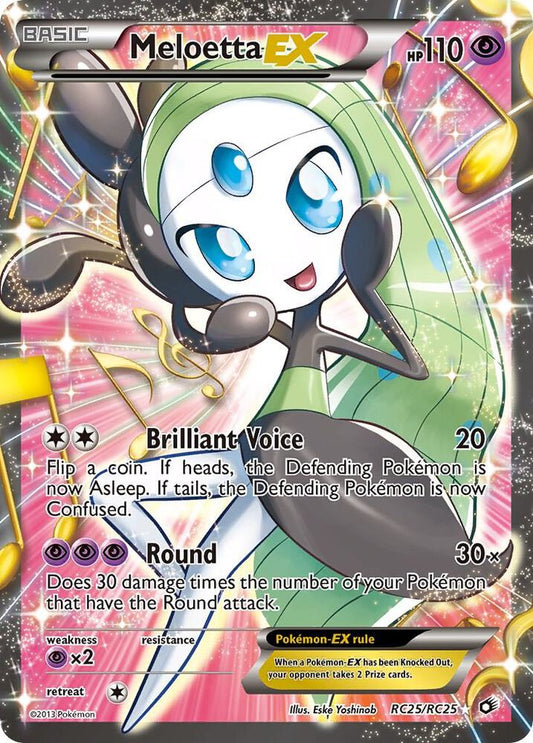 Meloetta EX (Full Art) RC25/RC25 Pokémon Legendary Treasures: Radiant Collection