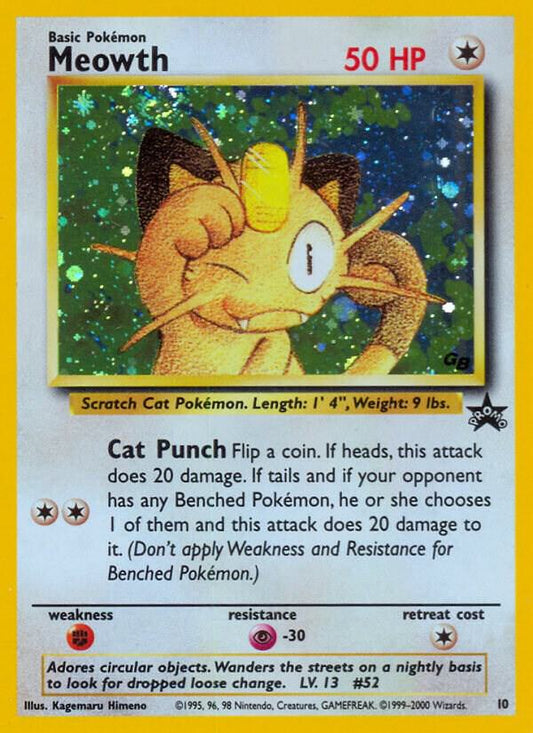 Meowth 10 Pokémon WOTC Promos Raw