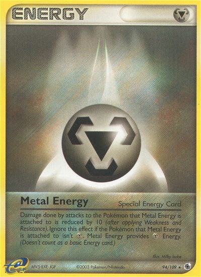 Metal Energy 94/109 Reverse Holo Pokémon EX Ruby & Sapphire Raw