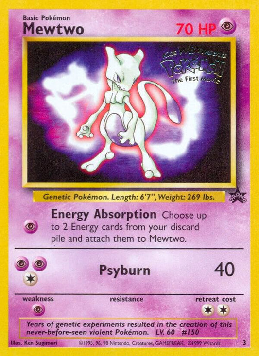 Mewtwo Movie Promo 3 Pokémon WOTC Promos
