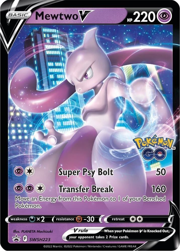 Mewtwo V SWSH223 Pokémon Sword & Shield Promo Raw