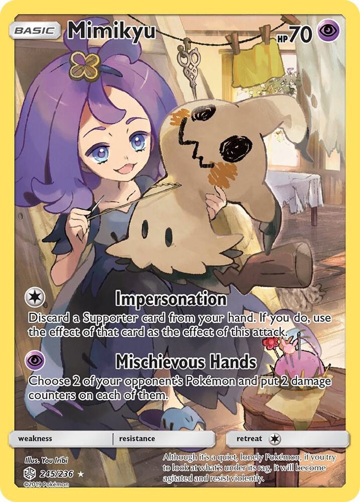 Mimikyu 245/236 Pokémon Cosmic Eclipse Raw