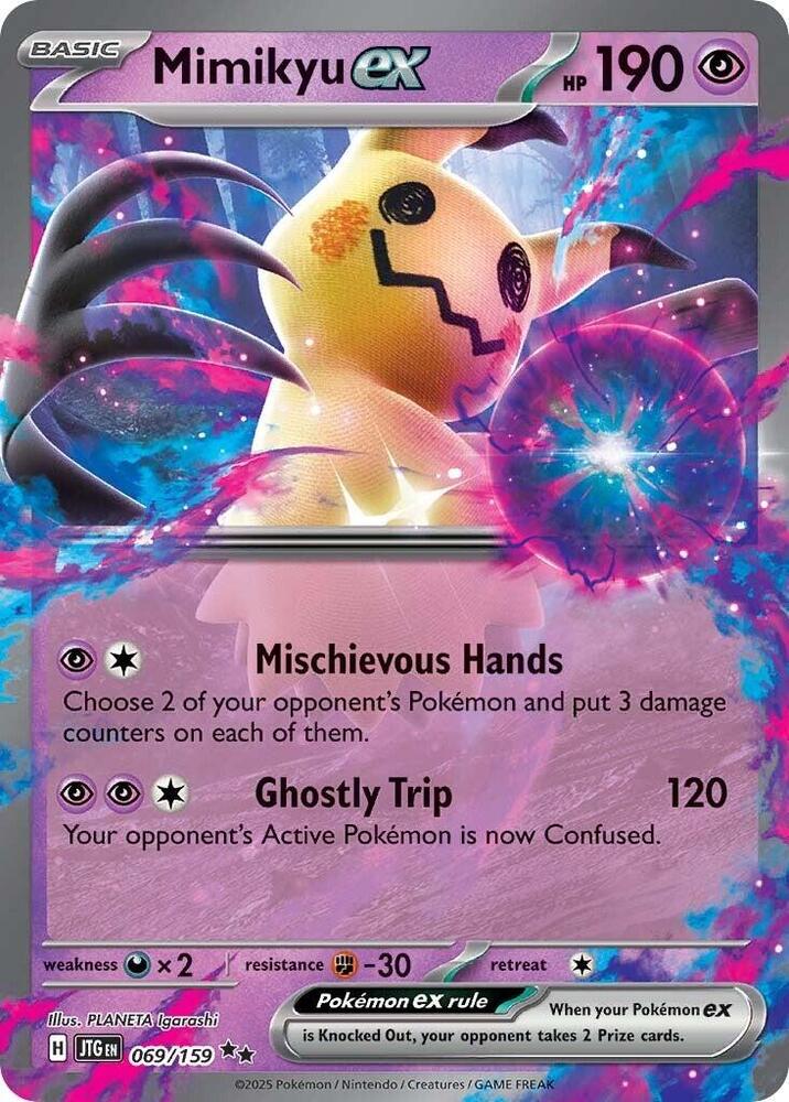 Mimikyu EX 069/159 Pokémon Journey Together Raw