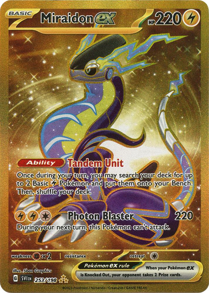 Miraidon EX 253/198 Pokémon Scarlet & Violet Raw