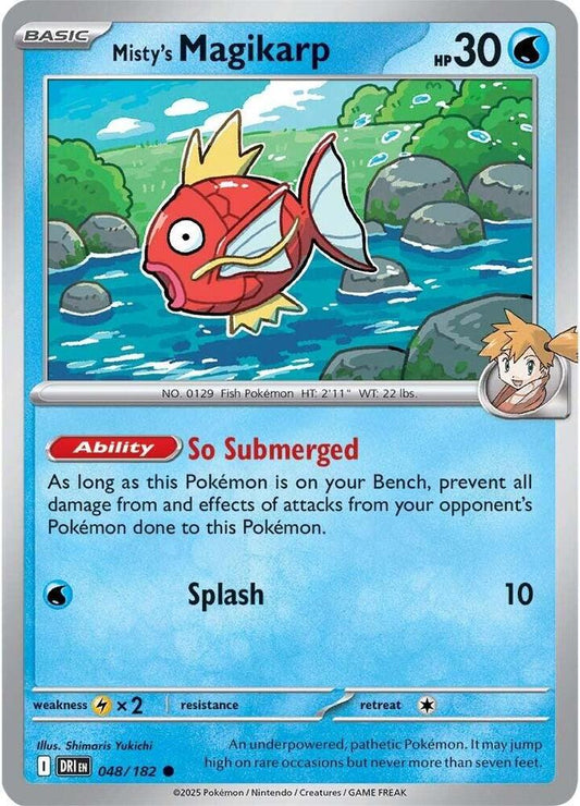 Misty's Magikarp Reverse Holo 48/182 Pokémon Destined Rivals Raw