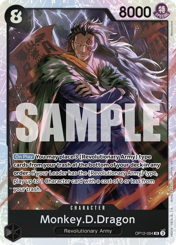 Monkey.D.Dragon SR One Piece Legacy of The Master OP12-094 Raw