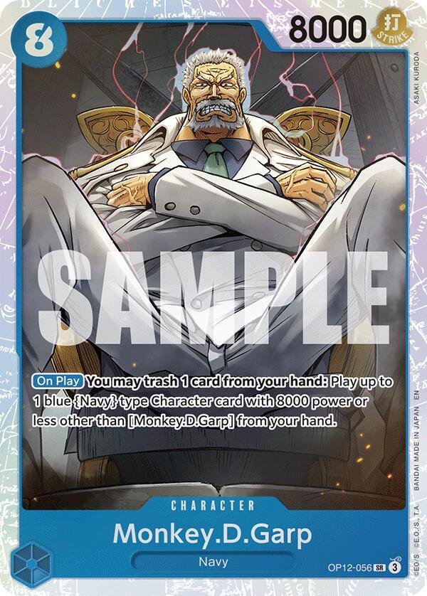 Monkey.D.Garp SR One Piece Legacy of The Master OP12-056 Raw